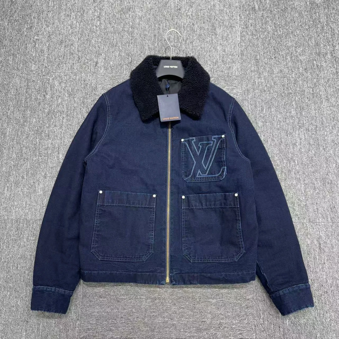 99新 LouisVuitton/路易威登  25款刺绣牛仔棉服外套/46码12601