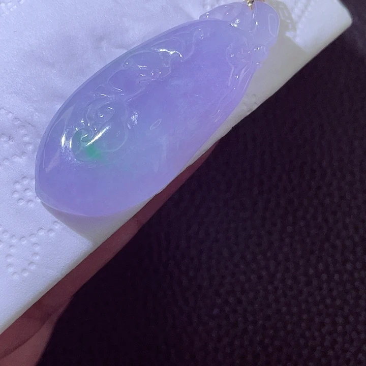 颈饰18K金镶嵌翡翠翡翠