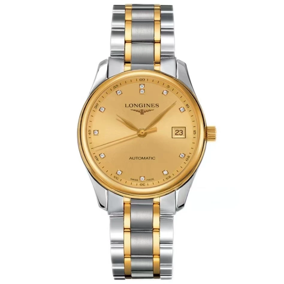 99新 Longines/浪琴 单表名匠男表/36表径/自动机械/18k间金带钻