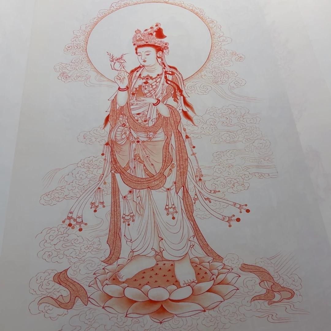 V***s书法朱砂观音菩萨