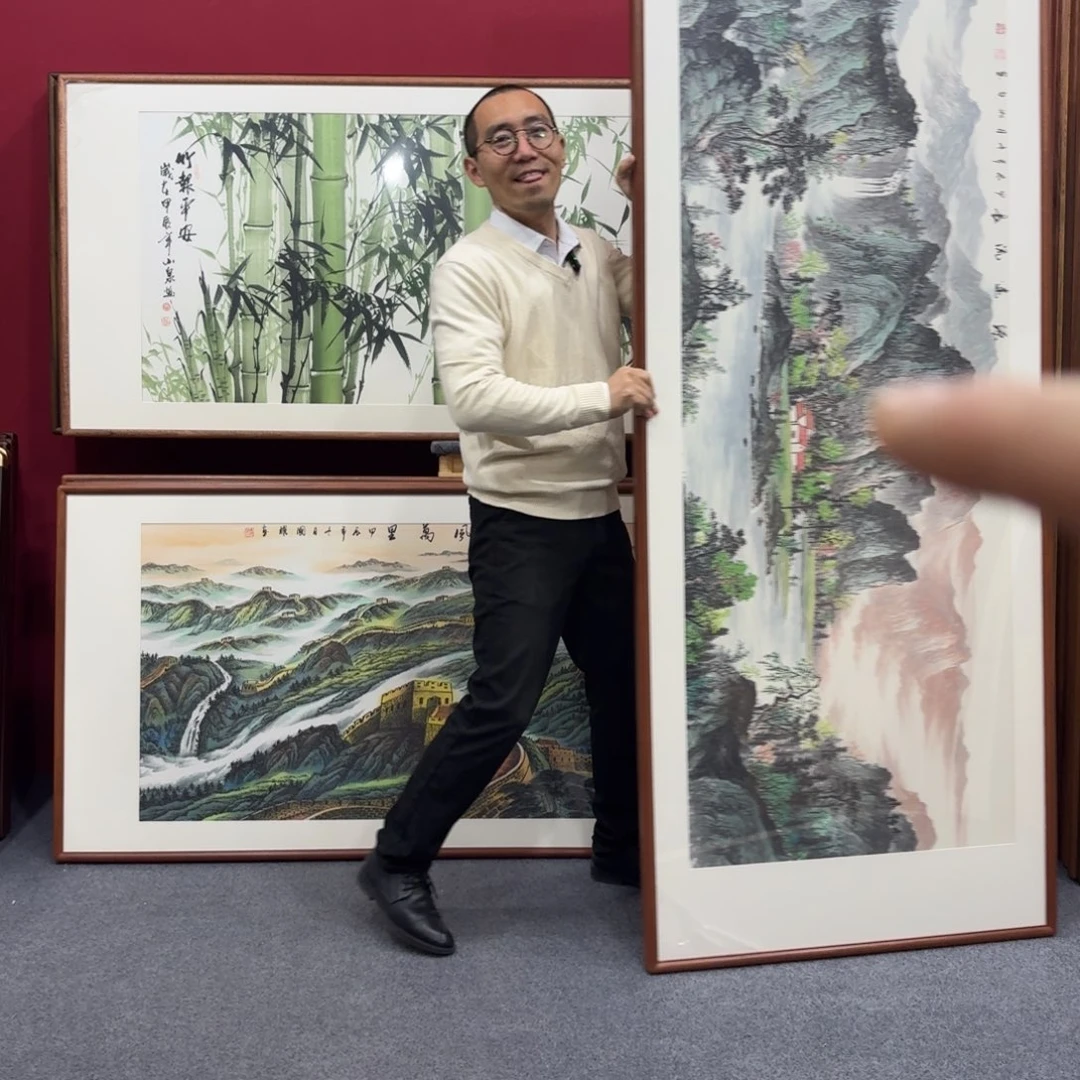 国画合*园带框绘画作品