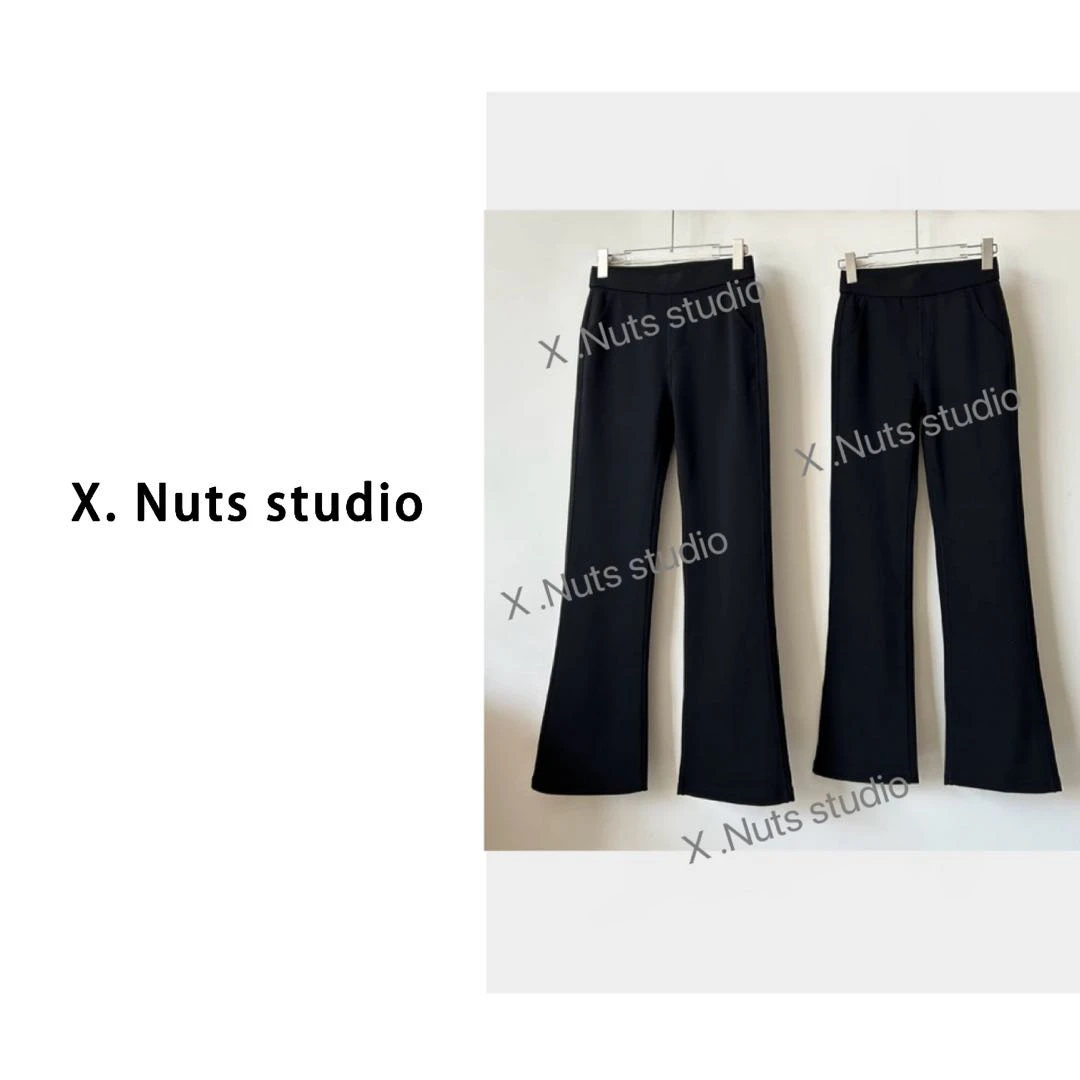 “X.Nuts-超模裤”春季新款一体无痕喇叭裤马蹄高腰显瘦
