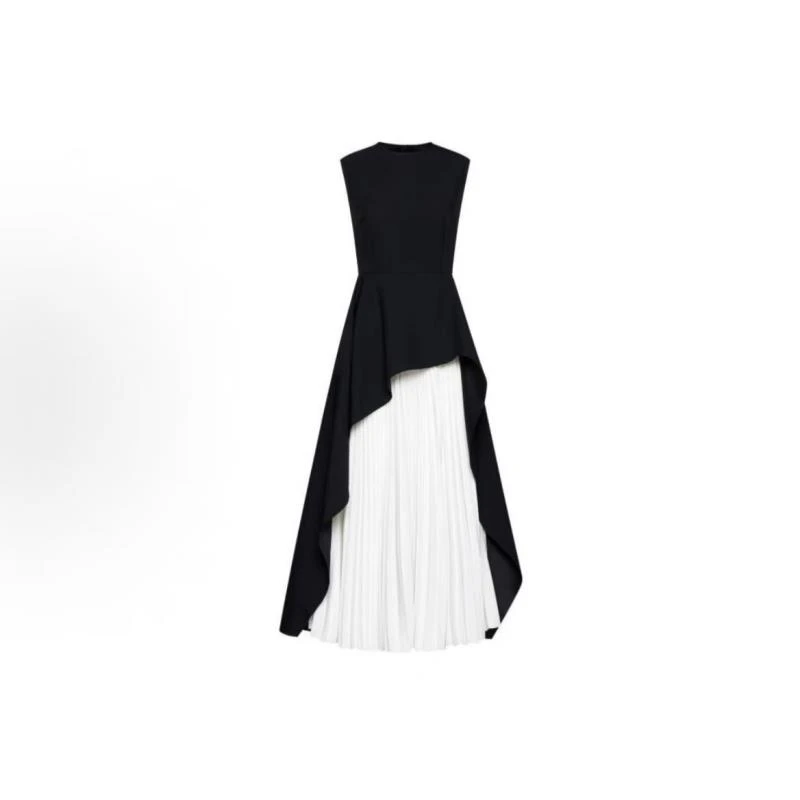 TG高定法式赫本风拼接设计感气质连衣裙-162