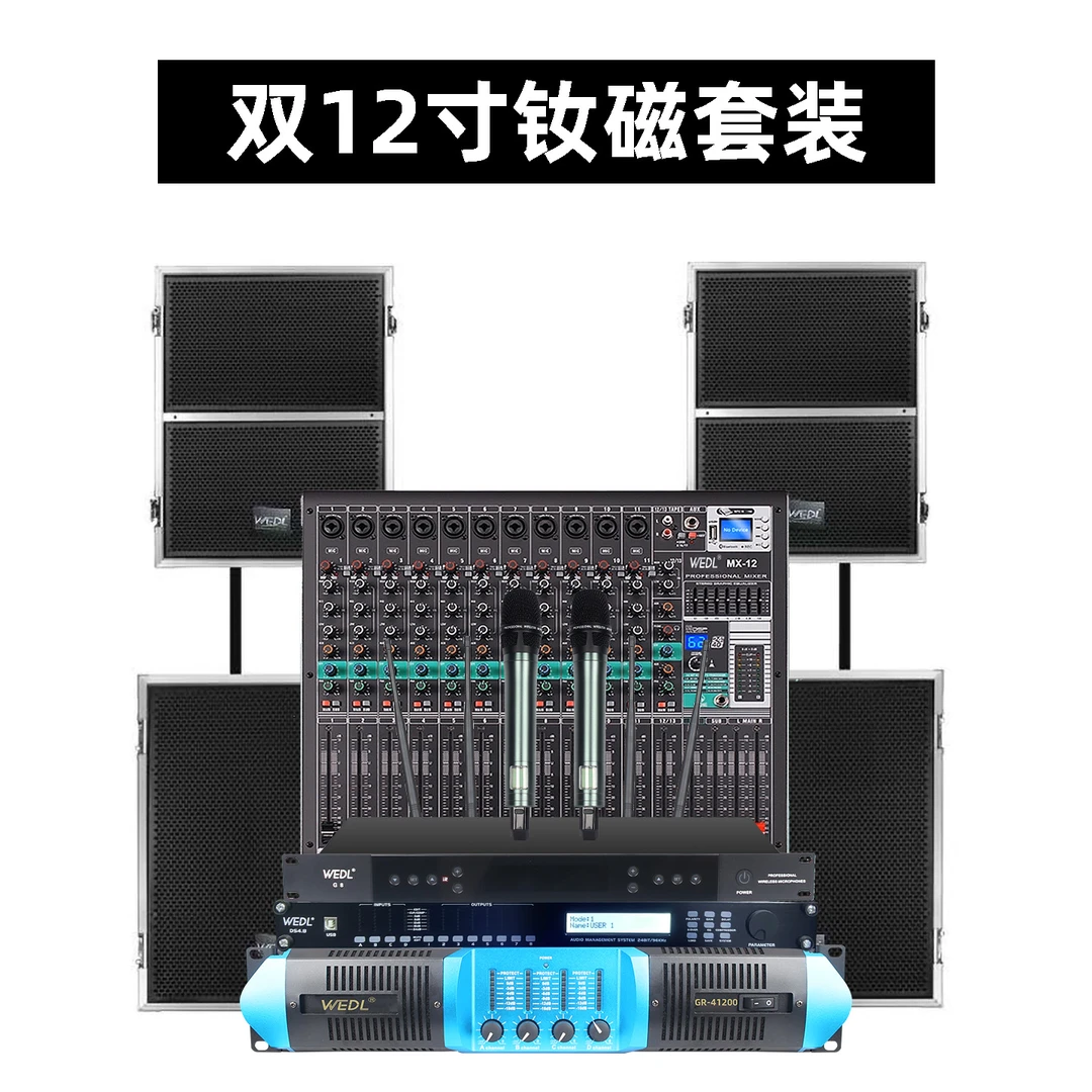 德国威狄龙WEDL双十二钕磁立体式线阵音响演出户外套装