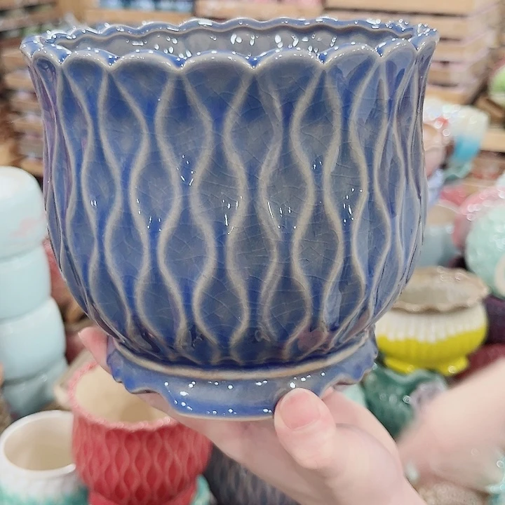 有孔.凑单10元陶瓷花盆发货！