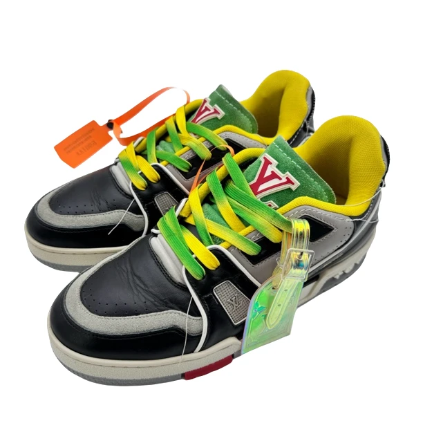 95新 LouisVuitton/路易威登 39.5码黄绿秀款 trainer97新vv1069