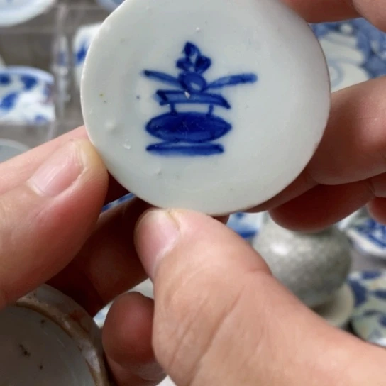 瓷片现代工艺品青花瓷片