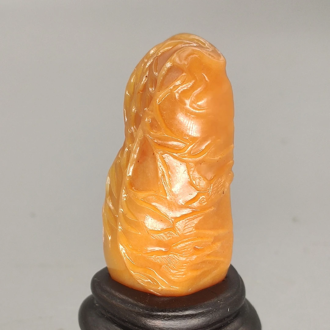 国石/寿山田黄石柳影燕语随型章/田黄石/ST2362