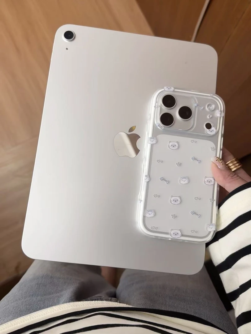 磨砂线条鱼骨小猫透明手机壳适用苹果17promax/16防摔二合一边框