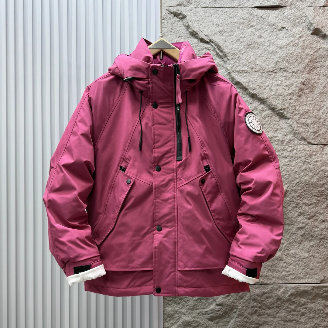 2025冬季新款羽绒服男潮牌工装连帽上衣男保暖户外防寒服加厚外套