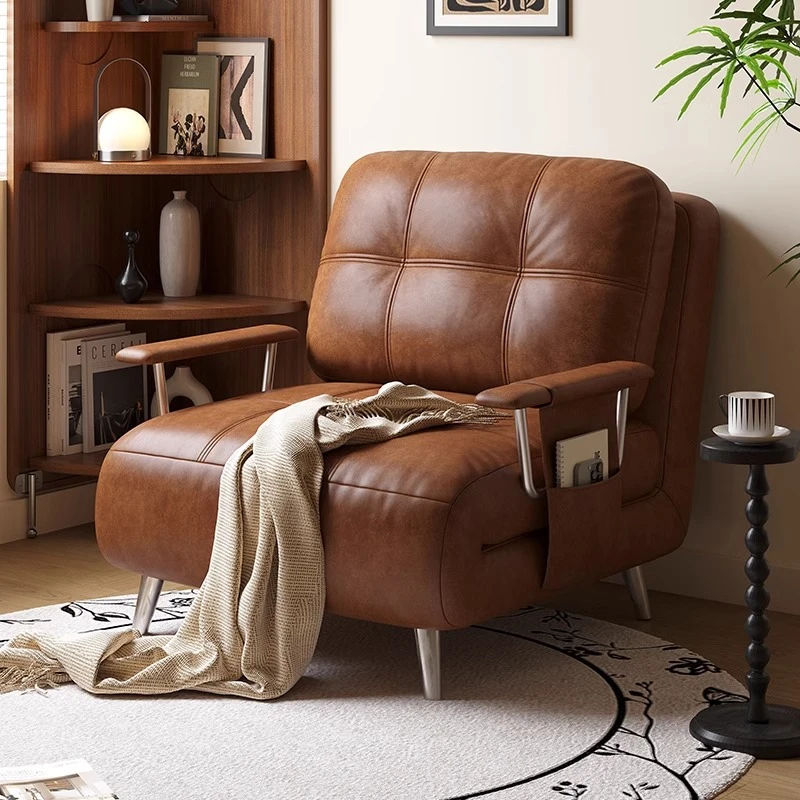 多功能留宿床折叠沙发床临时双层沙发床书房折叠躺椅抽拉式模块