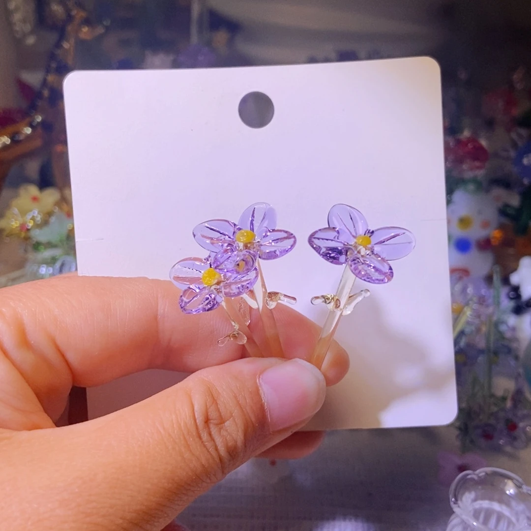 琉璃手工艺品紫色