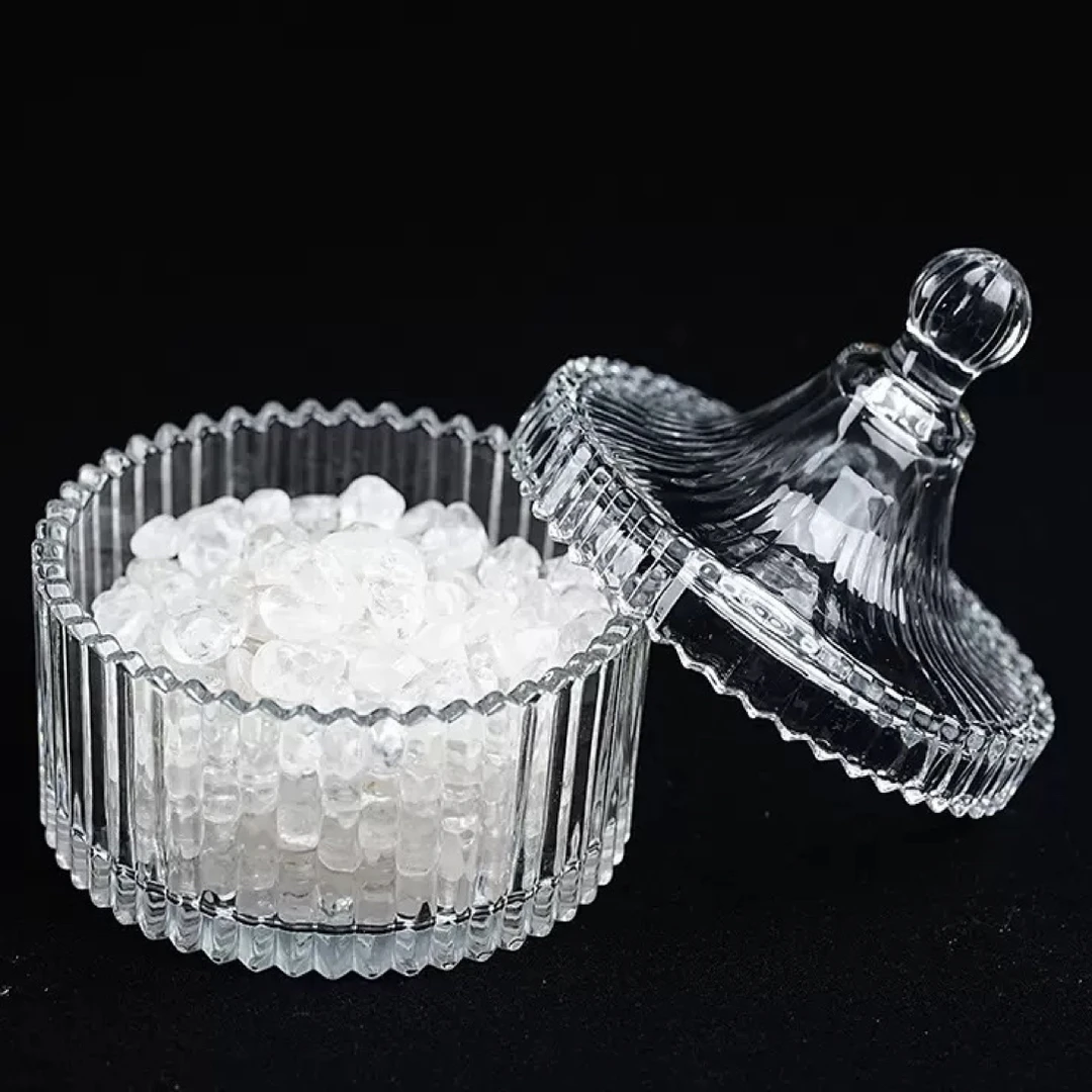 天然水晶消磁石套装(天然白水晶+消磁碗)