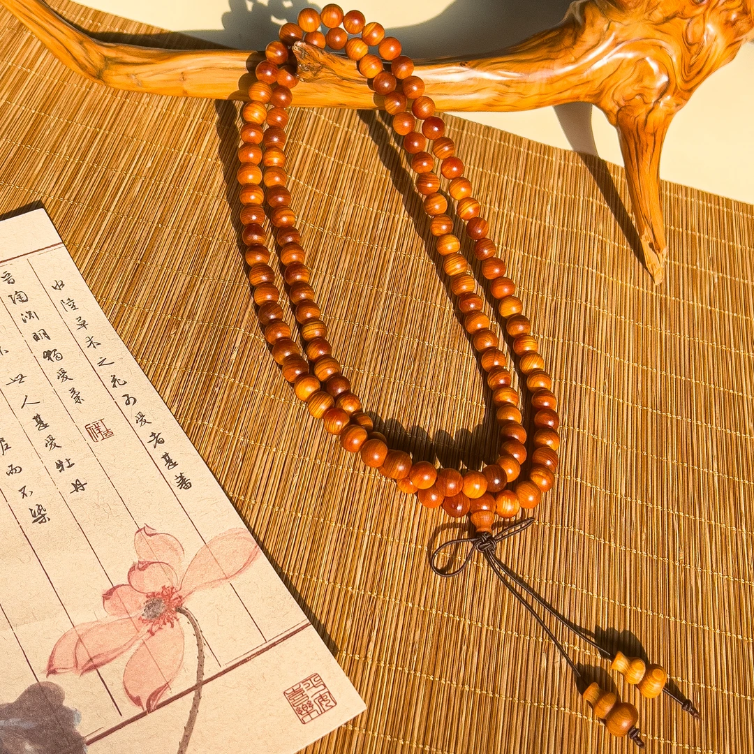 柏小宋崖柏0.8糖心玉化108颗多圈手串崖柏手串