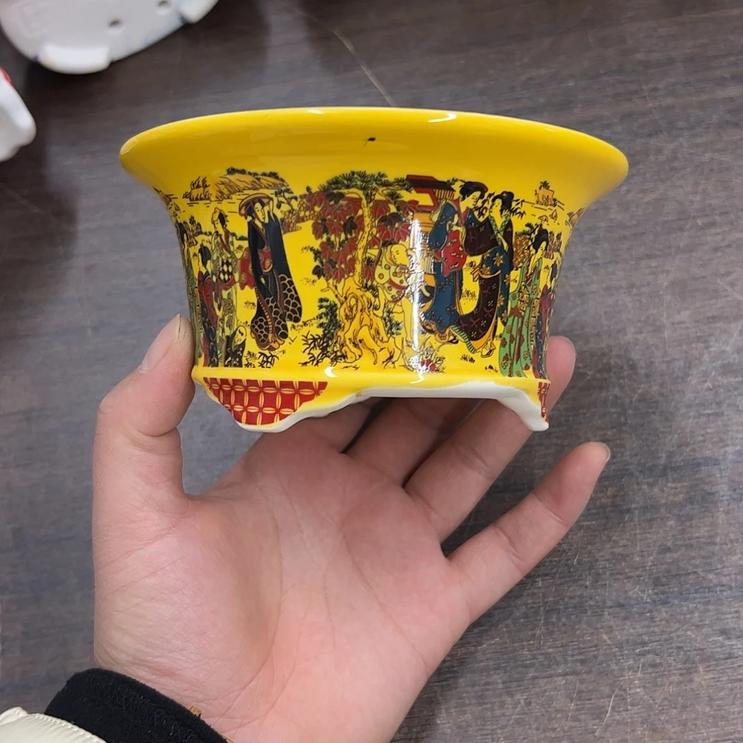 紫砂花盆345号微瑕13/6.5cm