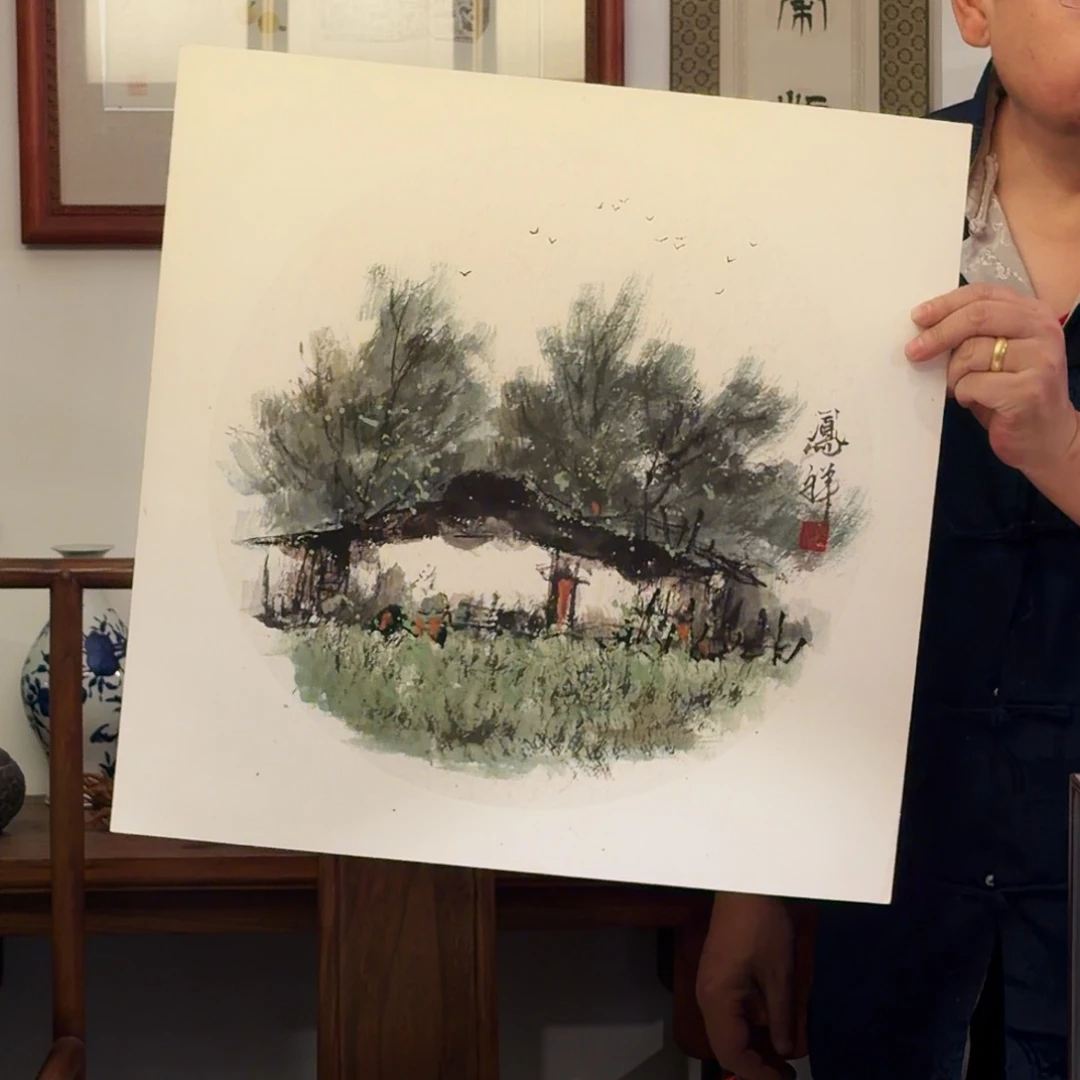 纸本手绘国画作品定制