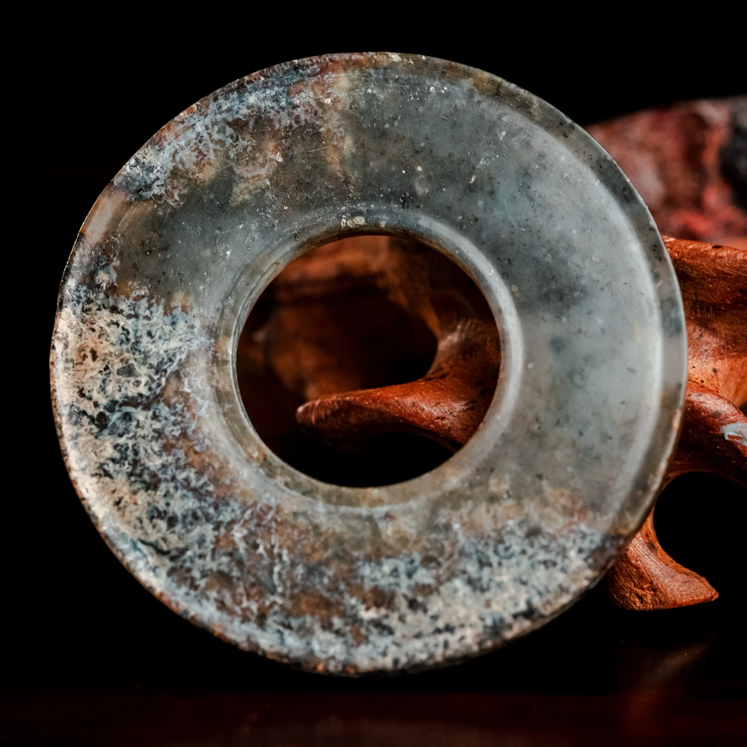 明代和田玉素纹壁-NX