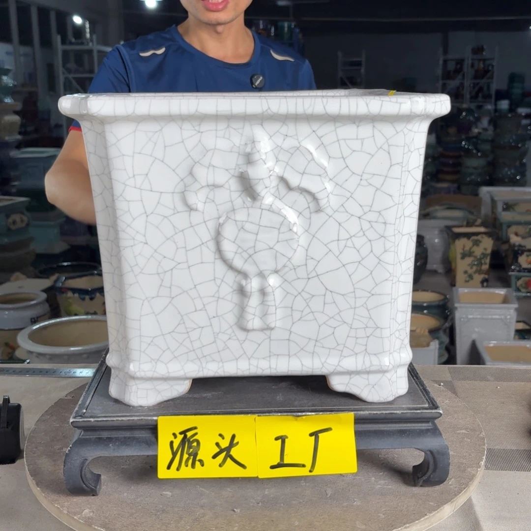 一风堂石湾花盆 内25*21修补痕迹微瑕