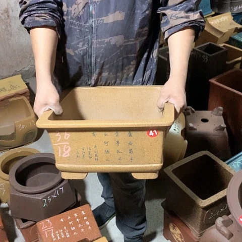 紫砂花盆手工制作