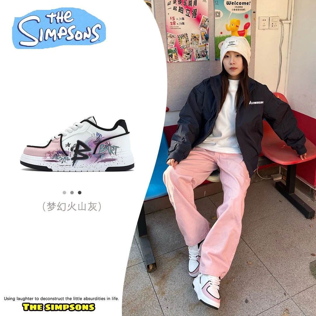 辛普森鞋子男款爆款2025新款创意印花休闲鞋美式潮流时尚百搭板鞋