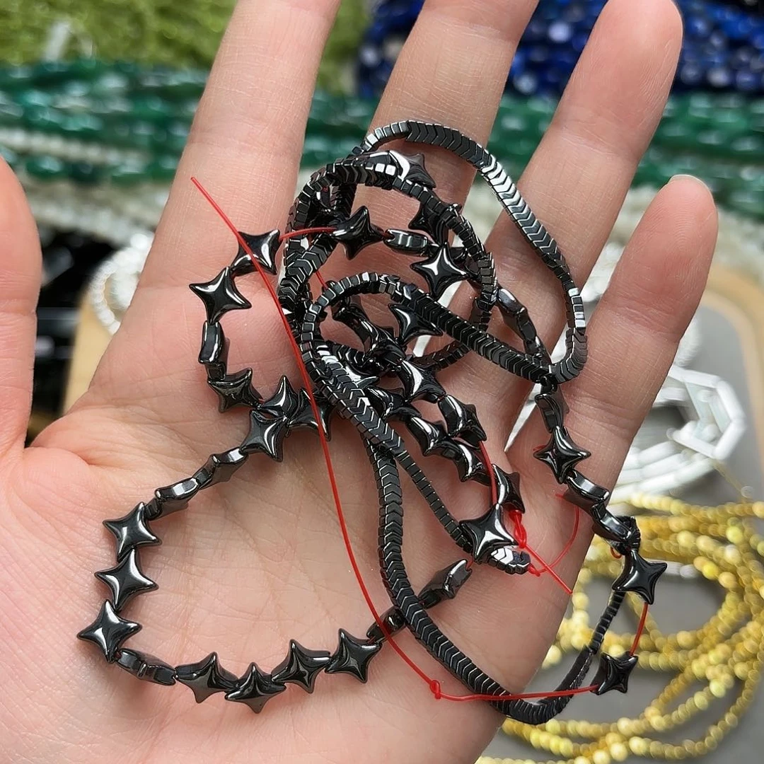 玛瑙/玉髓未镶嵌珠宝半成品黑胆2条克罗加隔片