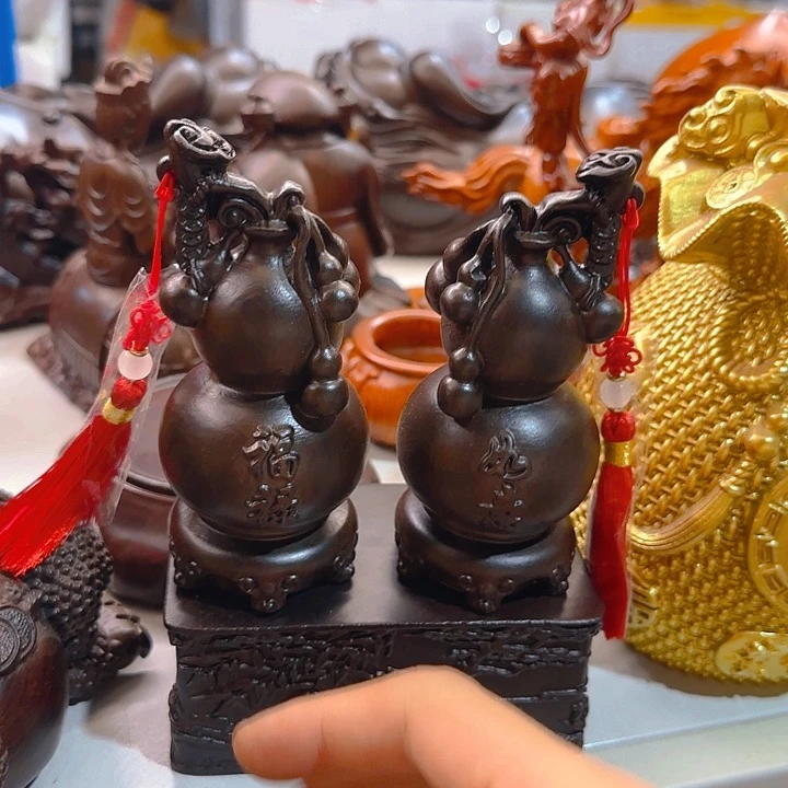 木黑檀木12福禄如意葫芦一对