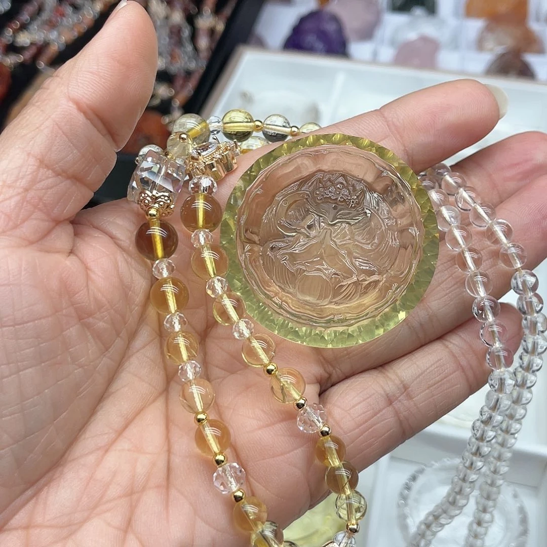 水晶吊坠(不含链)未镶嵌F*