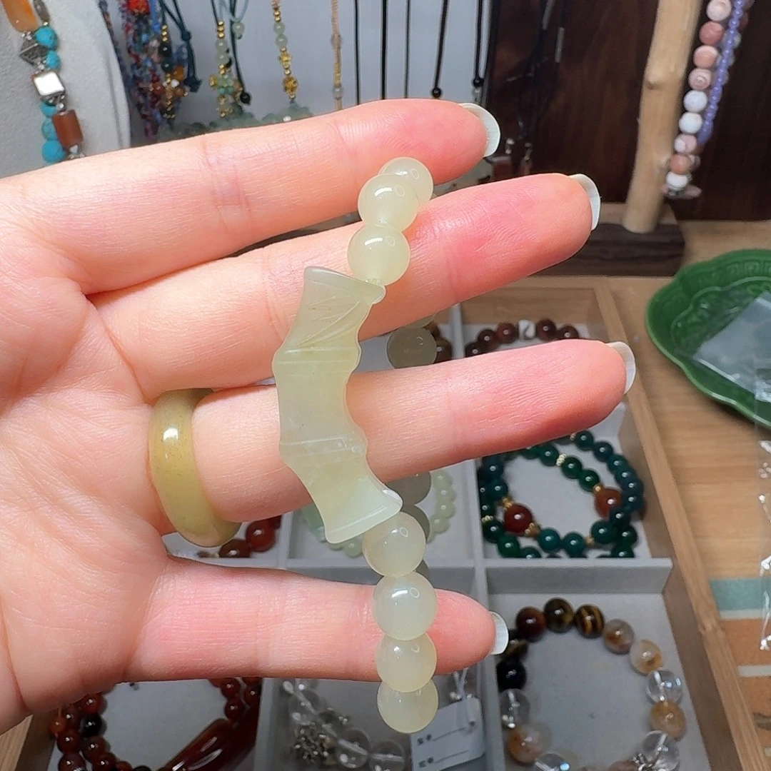 蛇纹石玉未镶嵌手链