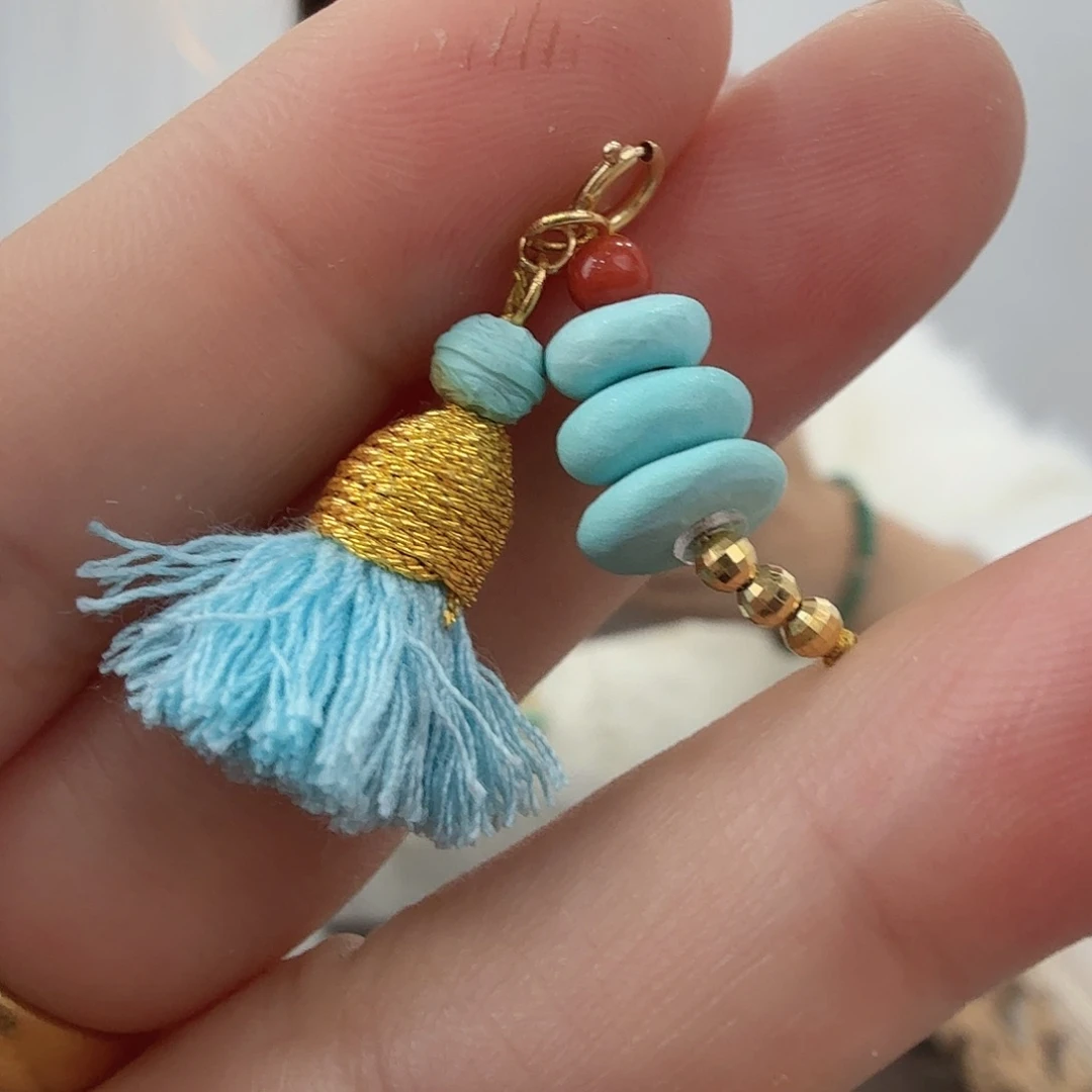 绿松石18K金镶嵌珠宝奇石