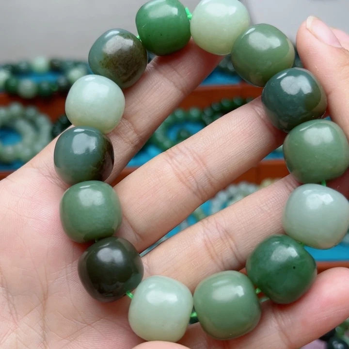 和田玉未镶嵌手链卡16