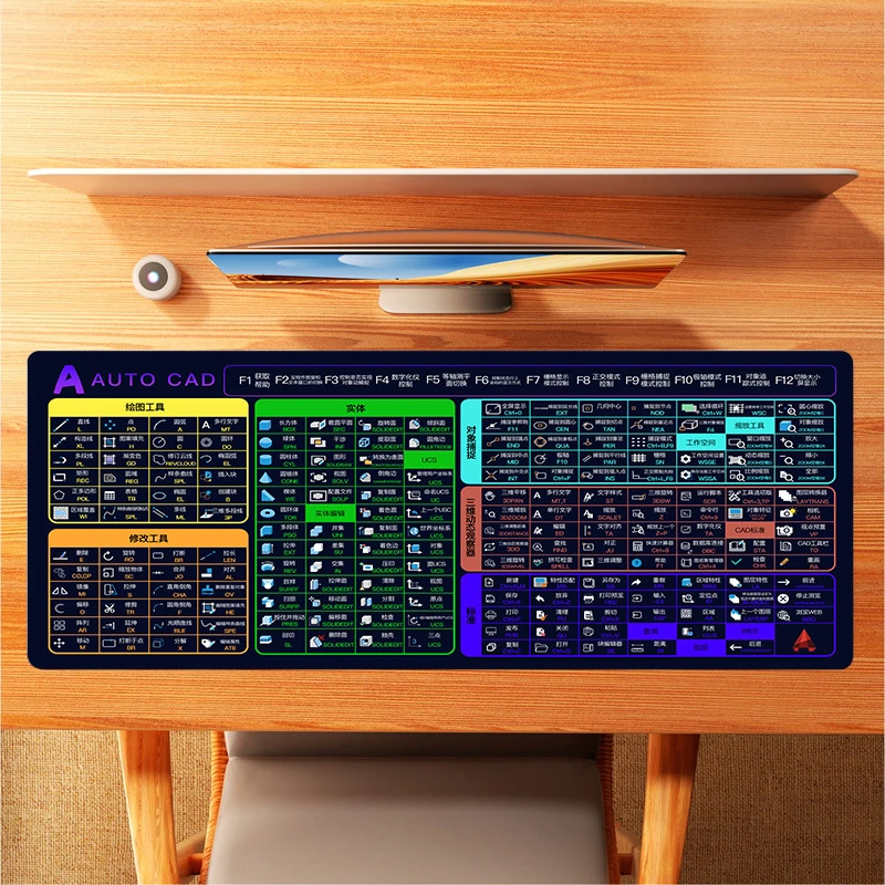 CAD/PS/CDR等快捷键鼠标垫 赠：CAD安装包 插件 图库