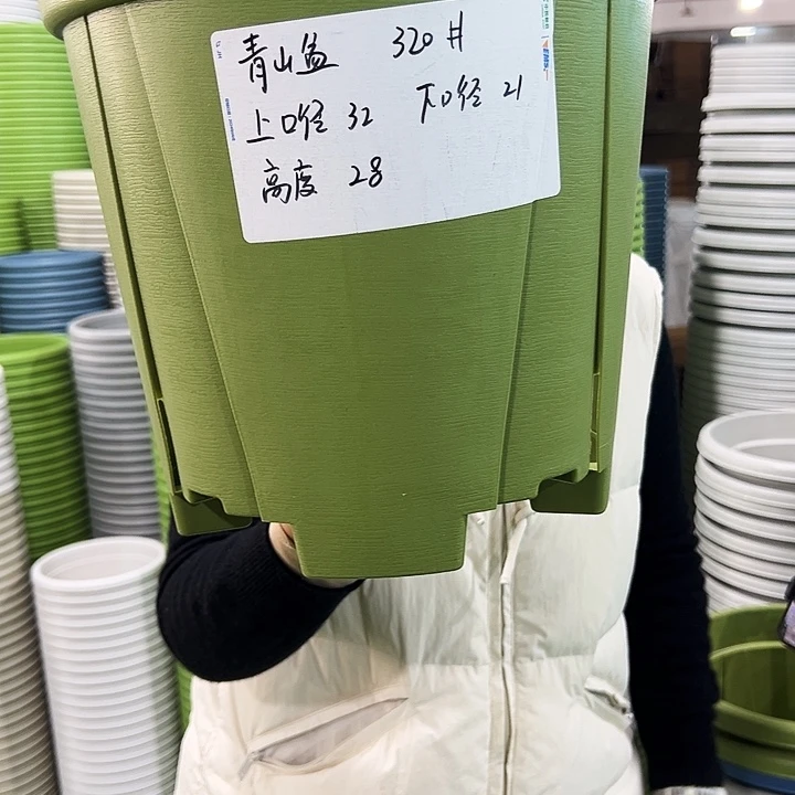 正品青山口32高28绿色无托5只