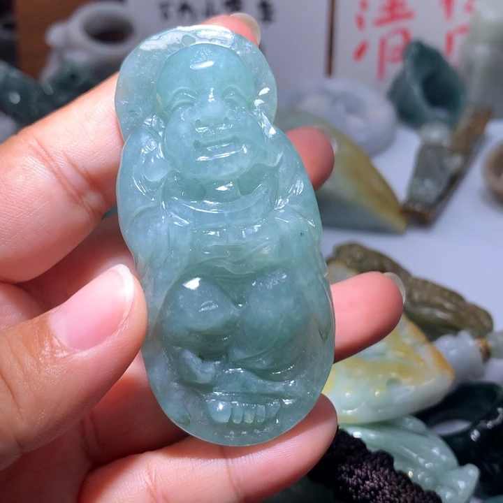 翡翠未镶嵌颈饰保真天然A货翡翠
