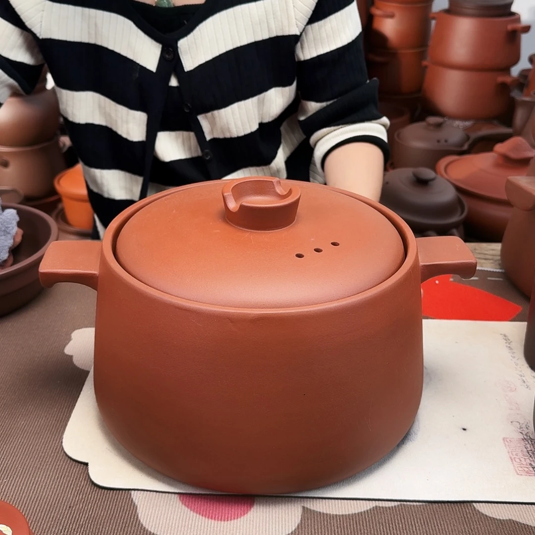 紫砂砂锅5.5升微瑕