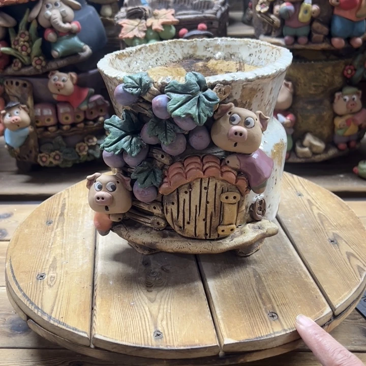 嘻哈多肉花盆百搭