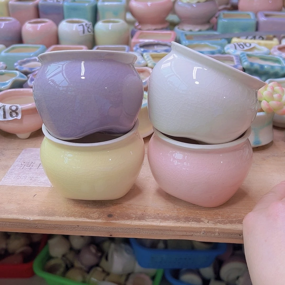 陶瓷花盆当场满12包邮