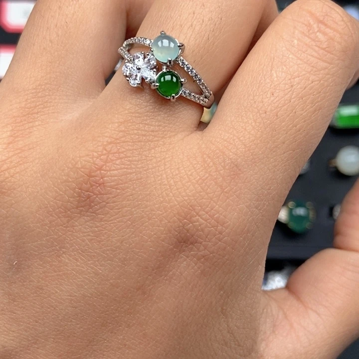 翡翠未镶嵌戒指戒指