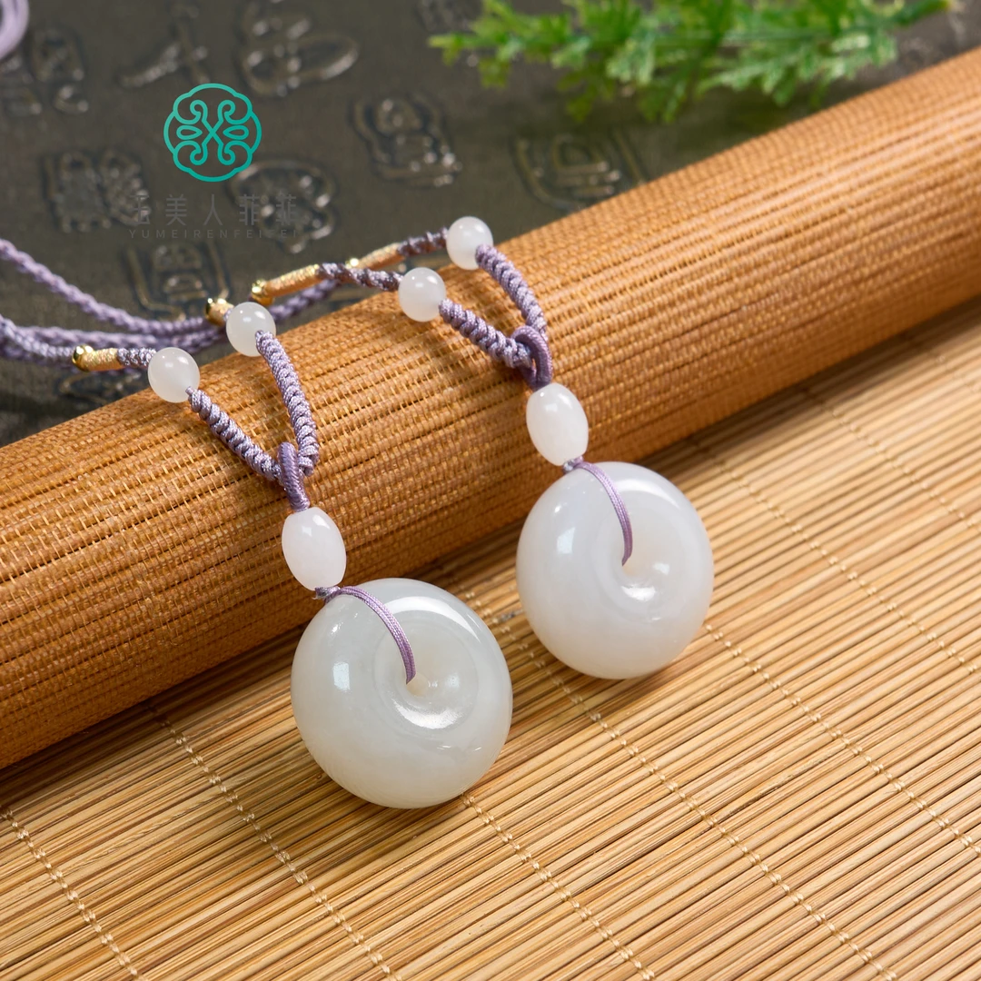 菲菲珠宝好~ 和田玉平安吊坠扣约23+mm~多样性发一-赠绳