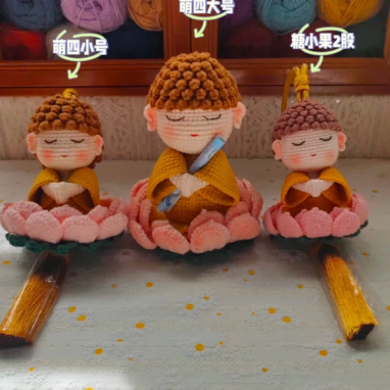 纯手工莲花小佛成品
