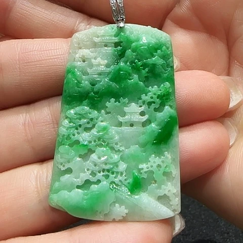 翡翠未镶嵌吊坠(不含链)