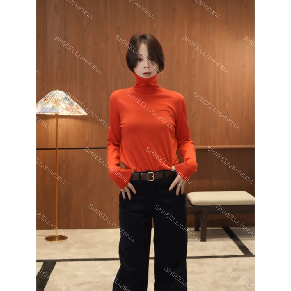 SHIIEELL【闭眼拍】轻装滑基础版超细绵羊毛高领宽松针织毛衫Z7304