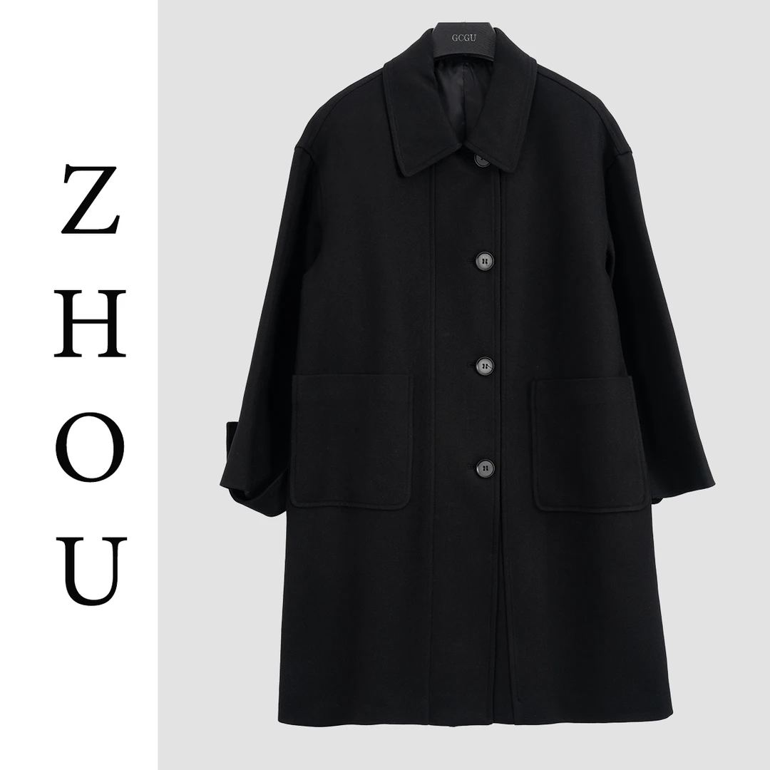 黑色高端奢华气质外套-11854