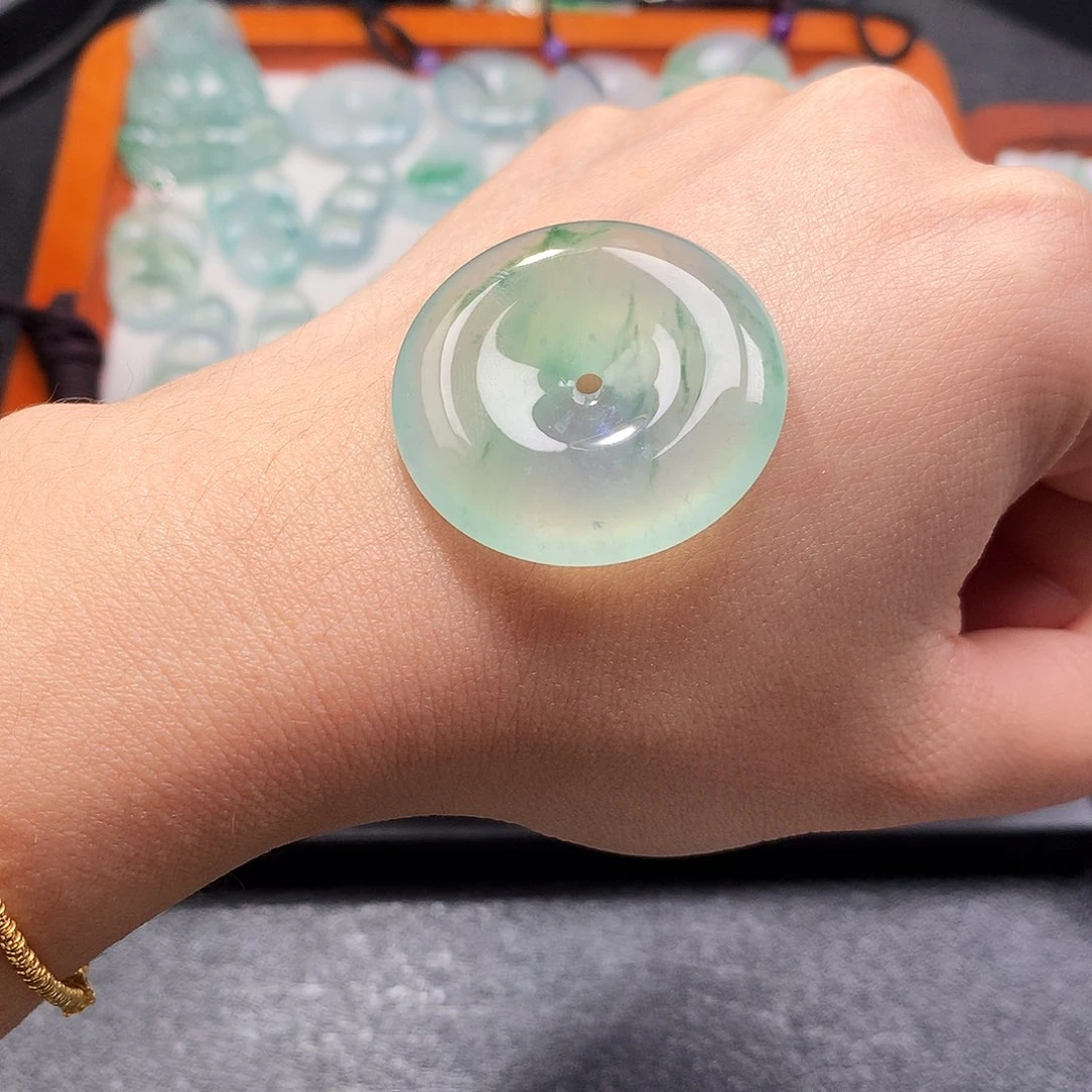 吊坠(不含链)未镶嵌翡翠大平安扣