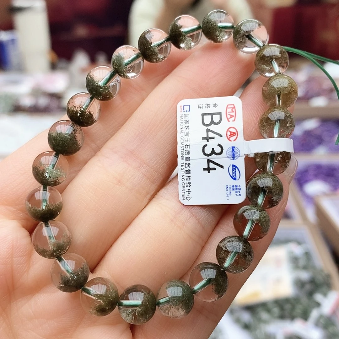 水晶手链未镶嵌B434 绿幽灵