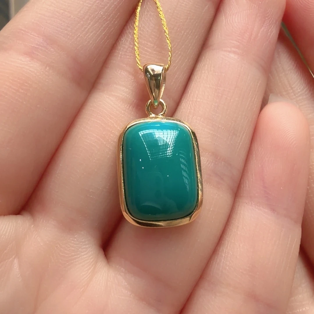 绿松石银S925镶嵌颈饰