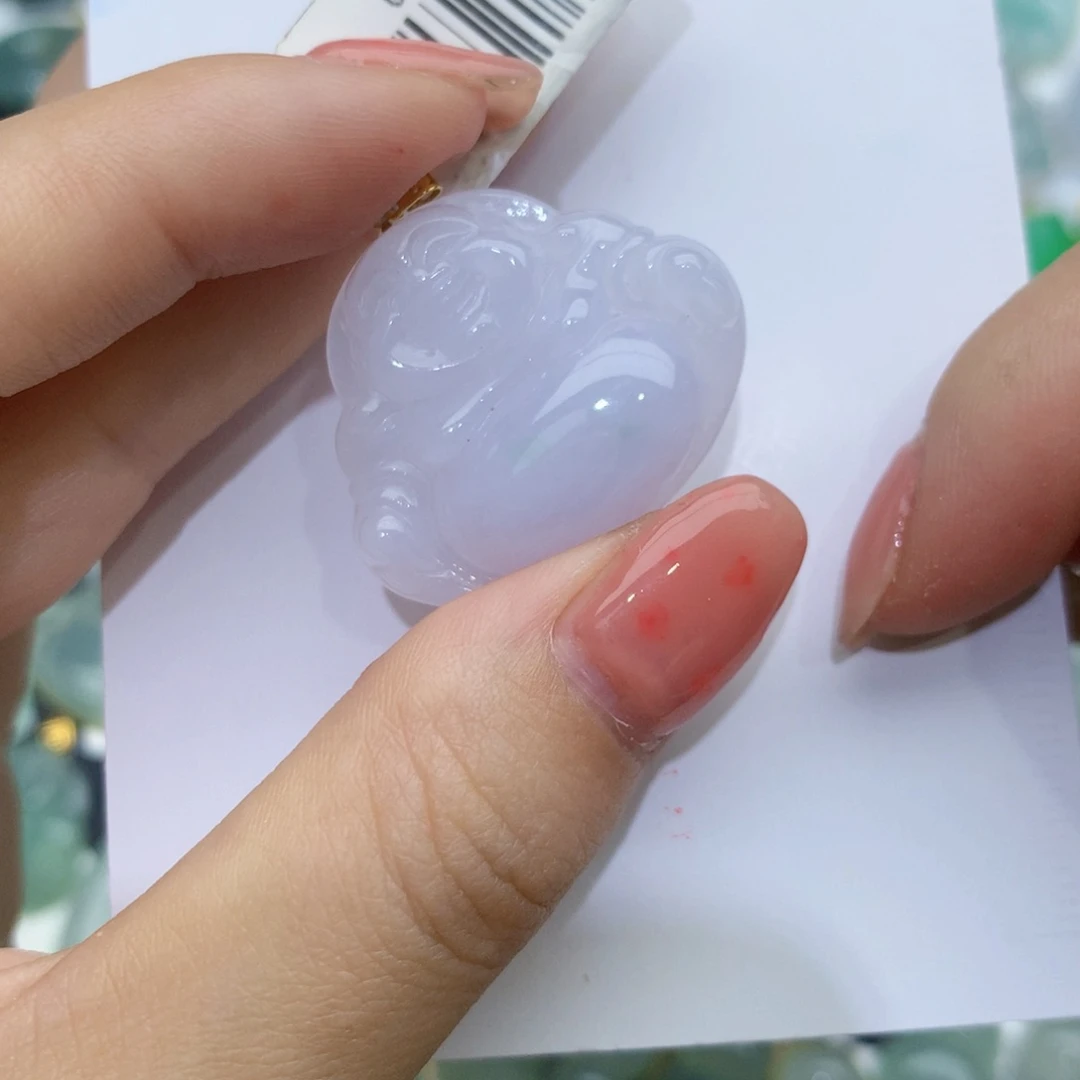 翡翠颈饰18K金镶嵌佛