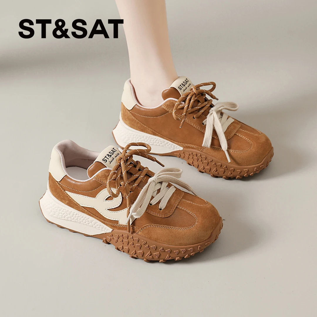 星期六好看不累脚阿甘鞋女2025新款秋季爆款德训鞋复古跑步休闲鞋