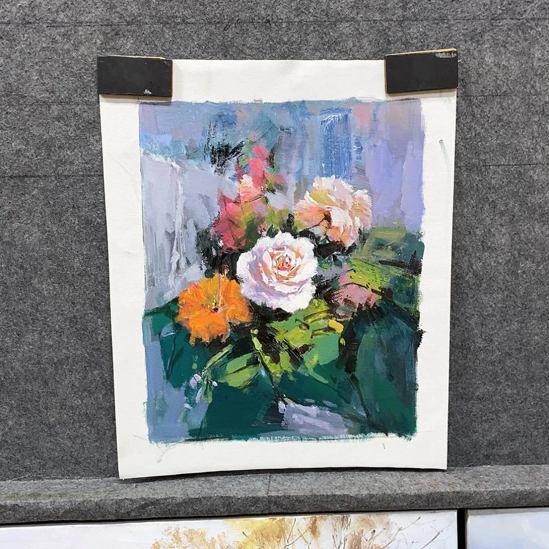 油画花卉油画作品