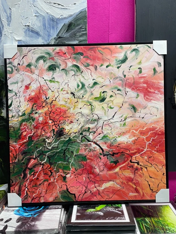 轻奢风餐厅装饰画抽象客厅挂画美式沙发背景墙画