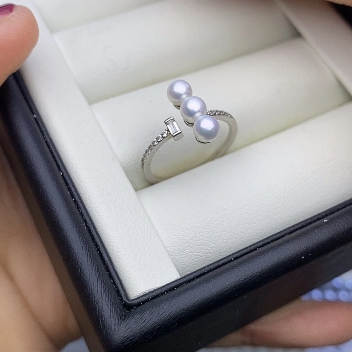 银S925镶嵌项链淡水珍珠